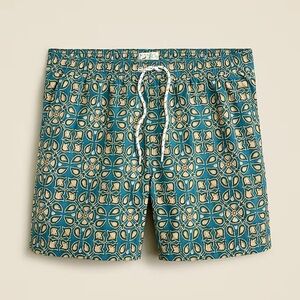 NWT J. Crew Men's 6” Stretch Swim Trunks Size Large